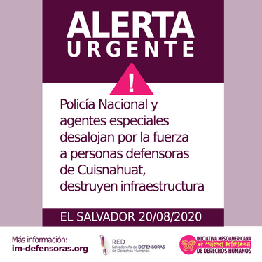 Alerta El Salvador 20 agosto