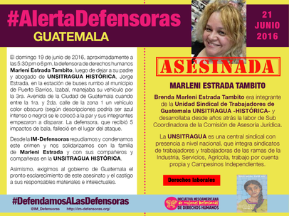#AlertaDefensoras Marleni Estrada 21062016